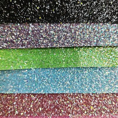 COARSE GLITTER CRUSHED DIAMOND Synthetic Leather
