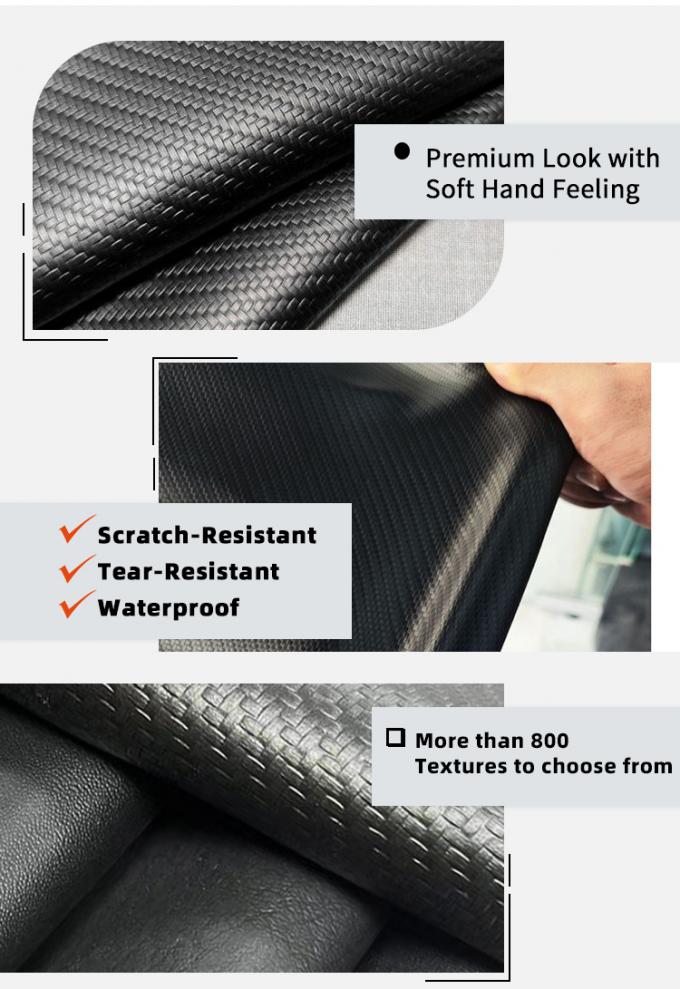 মোটরসাইকেল বাইকের সিটের কভার সোফা গাড়ির জন্য ইলাস্টিক পিভিসি এমবসড প্যাটার্ন কৃত্রিম সিনথেটিক চামড়া, নকল চামড়ার উপাদান 5