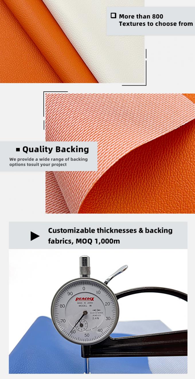 ফ্যাক্টরি পাইকারি পিভিসি ০.৬মিমি লিচি টেক্সচারযুক্ত ফক্স চামড়া এমবসড কৃত্রিম সিনথেটিক চামড়া গাড়ির সিটের ব্যাগ ফুট ডেকোরেটিভের জন্য 5