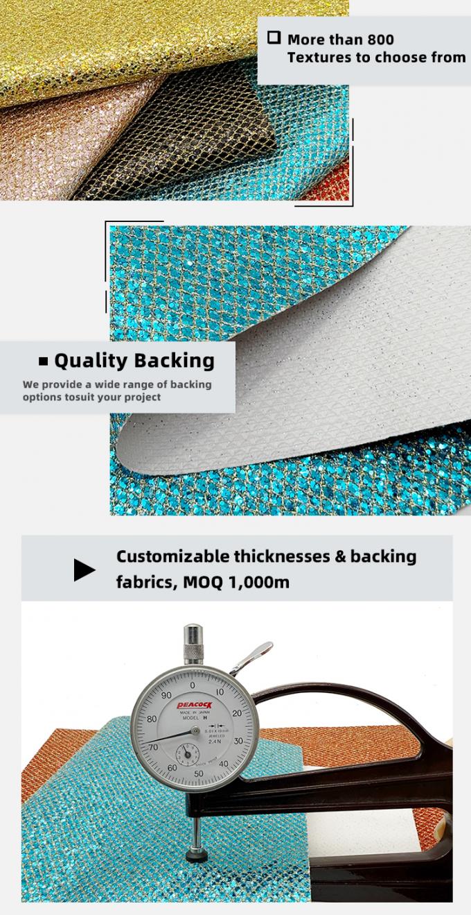 জাল-টাইপ রুক্ষ গ্লিটার পিভিসি সিন্থেটিক চামড়া প্রসারিত জুতার জন্য নকল চামড়া উপাদান ব্যাগ ব্যাগ প্যাকেজিং সোফা বহিরঙ্গন আস্তরণ 5