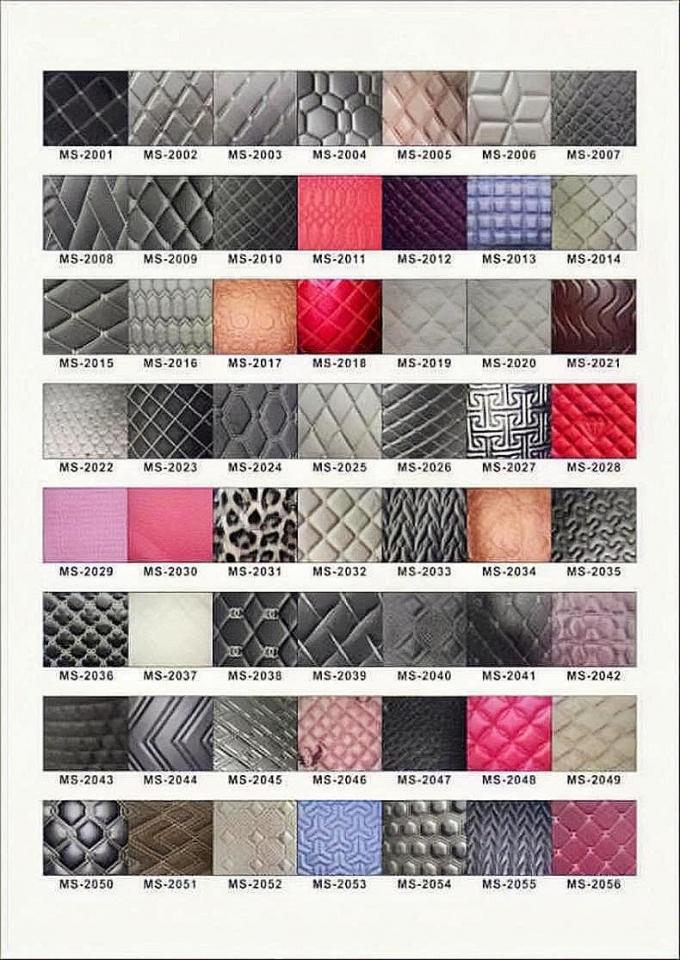 কাস্টম পিভিসি এমব্রয়ডারি করা কুইল্টেড সিনথেটিক চামড়া ৬.০মিমি পলিউরেথেন ফোম কার সিট কভার সোফা ফক্স লেদার ফ্যাব্রিক 5