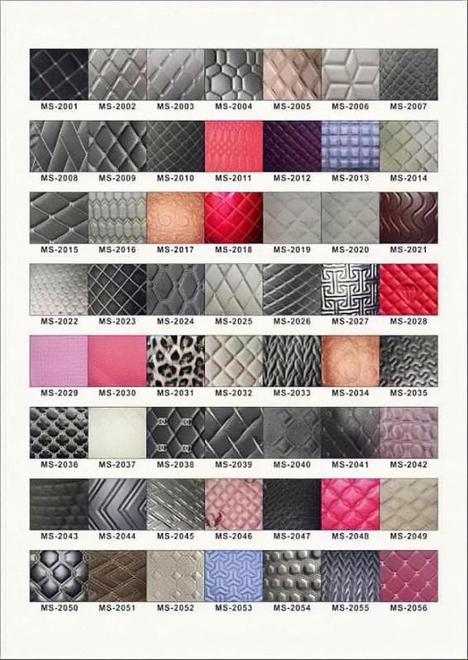কাস্টম পিভিসি এমব্রয়ডারি করা কুইল্টেড সিনথেটিক চামড়া ৬.০মিমি পলিউরেথেন ফোম কার সিট কভার সোফা ফক্স লেদার ফ্যাব্রিক 6