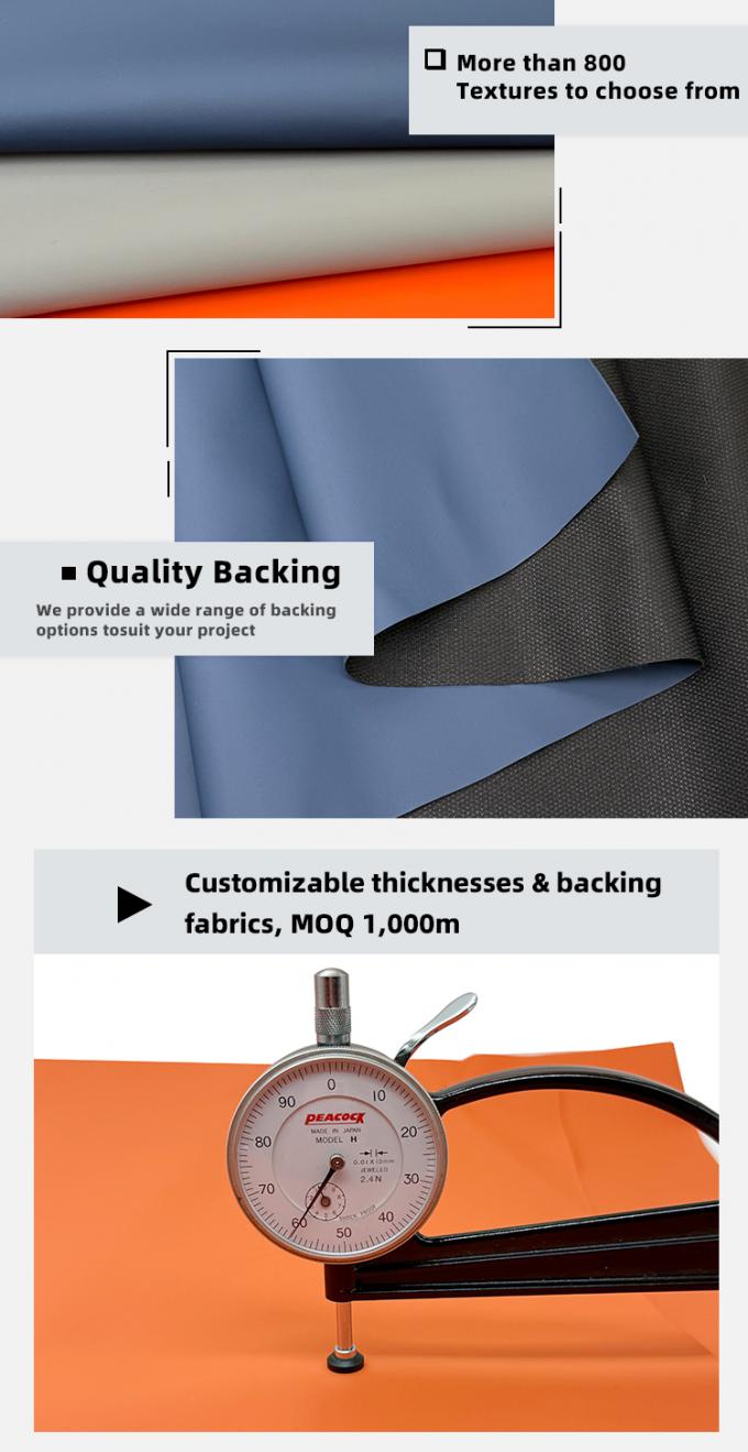 160cm PVC সিনথেটিক ফক্স লেদার উপাদান মসৃণ ম্যাটেড টেক্সচার্ড এমবসড স্ট্রেচ সোফা জুতা গাড়ির সিট আপহোলস্ট্রি চেয়ারের জন্য 5