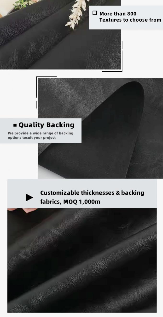 পাইকারি ডাবল ব্রাশ ব্যাক পিভিসি বিভিন্ন এমবসড প্যাটার্ন কৃত্রিম সিন্থেটিক চামড়া ব্যাগ জন্য সোফা ফ্যাক্স চামড়া উপকরণ 5