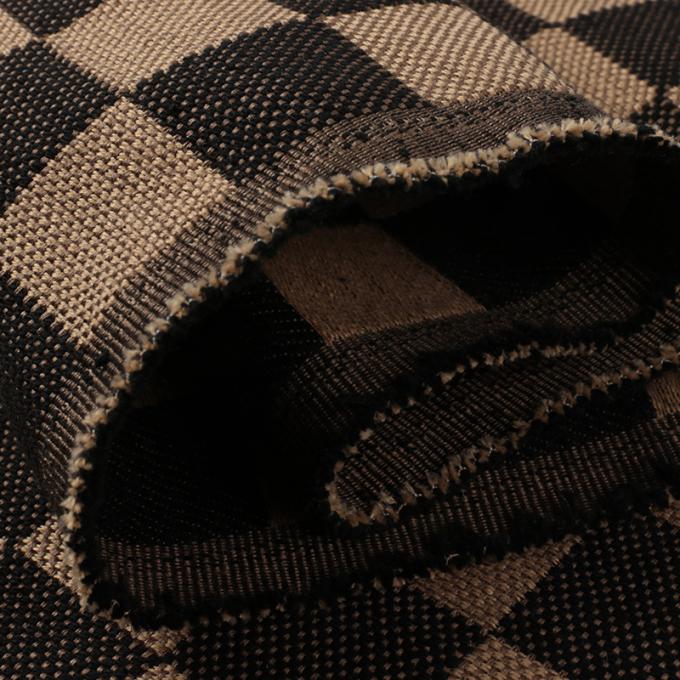 1.0 মিমি পুরু লিনেন প্লেড ফ্ল্যাক্স ফ্যাব্রিক জলরোধী প্রসারিত ফ্লকড আউটডোর সোফা ব্যাগ কার সিট বেল্ট ফক্স চামড়া বোনা ব্যাকের জন্য 7