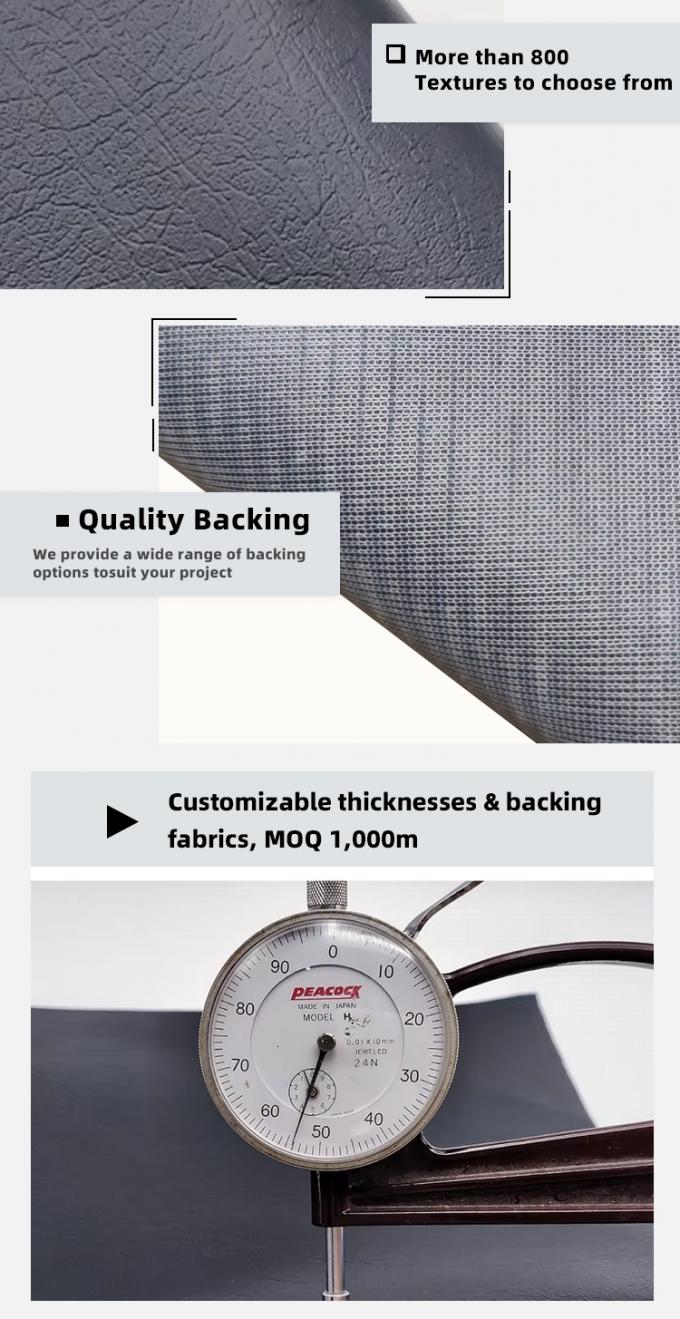 পিভিসি আসবাবপত্র চামড়া 0.6 মিমি এমবসড ওয়াটারপ্রুফ প্যাচিং উপাদান 5