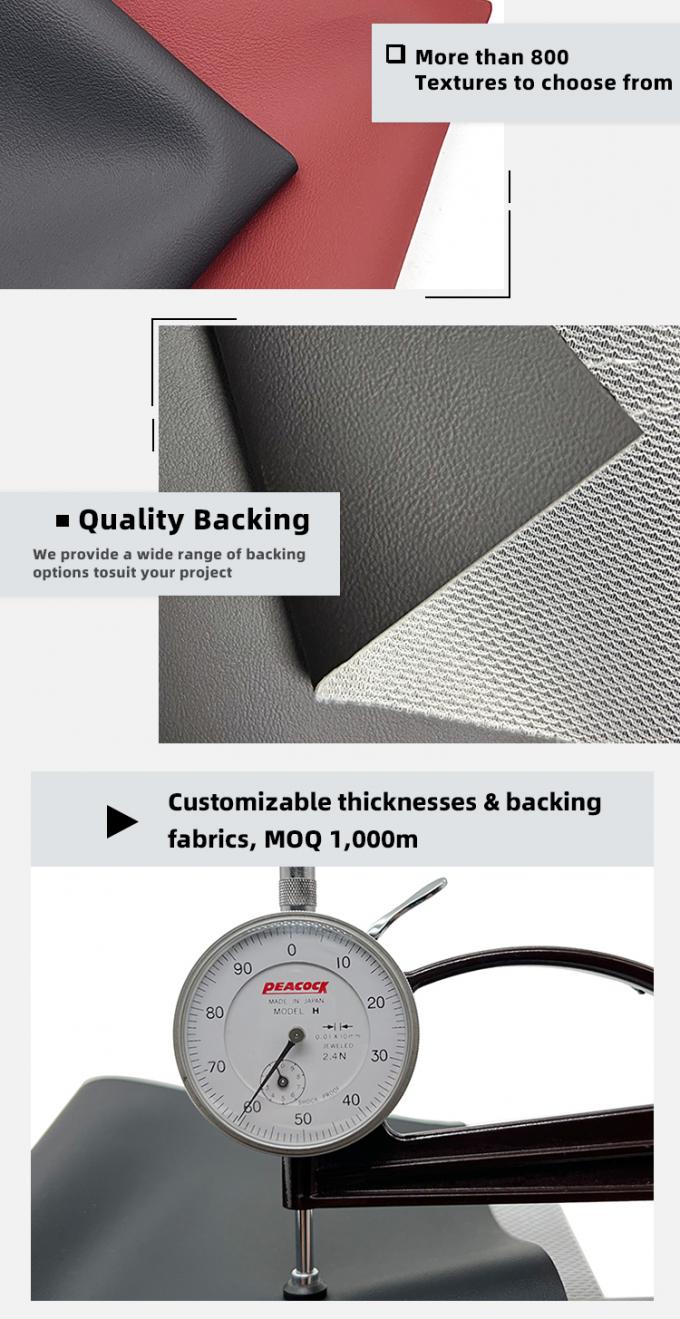 পিভিসি নাপা এমবসড ফ্যাক্স লেদার ওয়াটারপ্রুফ আব্রেশন-প্রতিরোধী 54 "বৃহত্তর 5