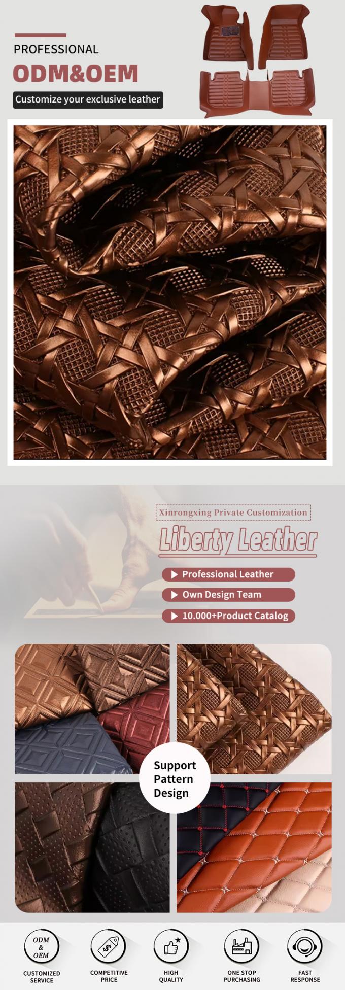 গাড়ির সিট এবং আসবাবের জন্য পিভিসি এমবসড সিনথেটিক চামড়ার কাপড় 4