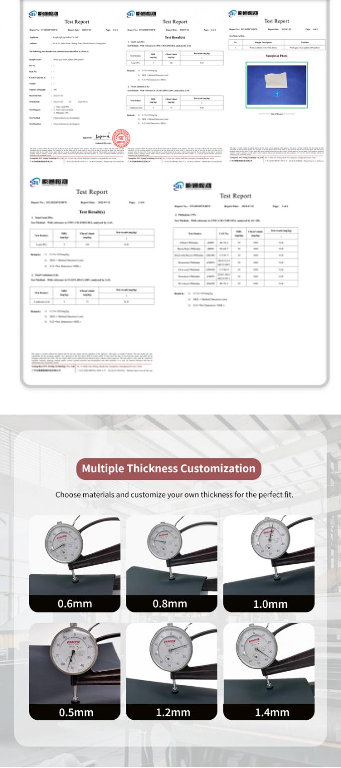 কাস্টম কুইলটেড পিভিসি চামড়া কার ফুট ম্যাট 4.6 মিমি ফেনা প্যাডিং সহ পুরু প্রসারিত ফিট এমবসড ব্রোডারেড কার সিট ব্যাগের জন্য সোফা 7