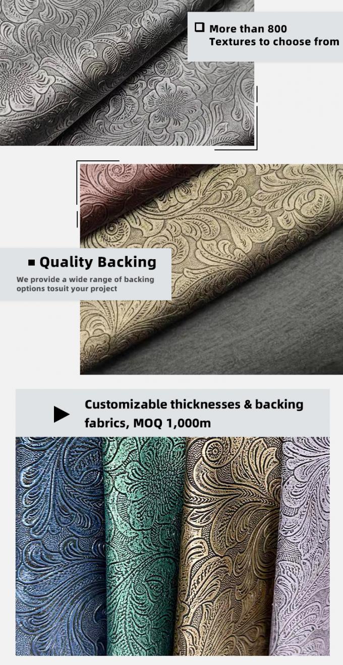 PVC ফুলের প্যাটার্নের কৃত্রিম সিনথেটিক চামড়ার ওয়ালেট বক্স জুতো নোটবুক ফলস লেদার ফ্যাব্রিক 5