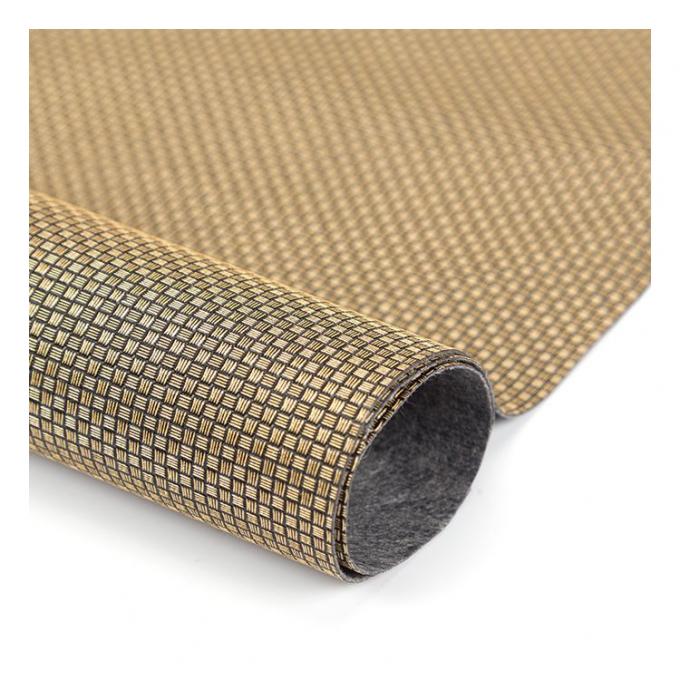 পিভিসি মেটাল পার্ল হালকা রঙের ছোট বয়ন প্যাটার্ন কৃত্রিম সিন্থেটিক প্যাকেজিং ওয়ালেট বক্স জুতা নোটবুক নকল চামড়া ফ্যাব্রিক 6