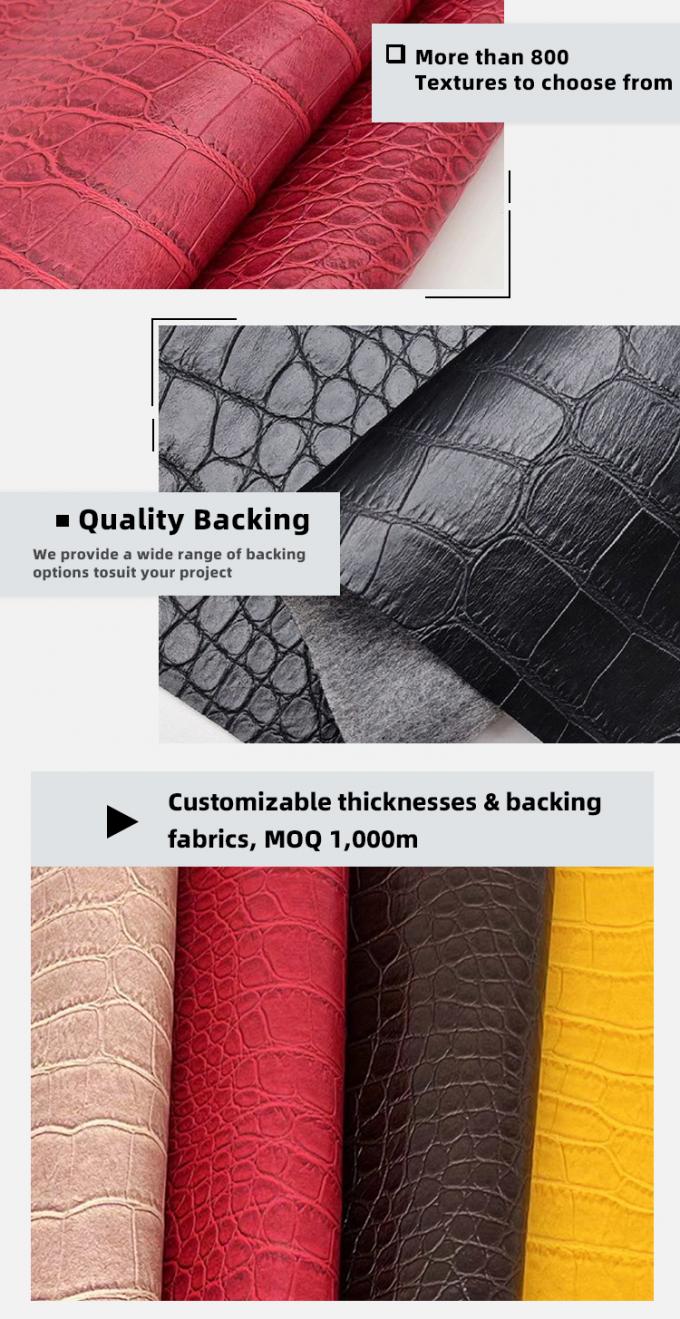 পিভিসি বাঁশ শস্য কৃত্রিম সিন্থেটিক চামড়ার ওয়ালেট বক্স জুতা নোটবুক নকল চামড়ার কাপড় 5