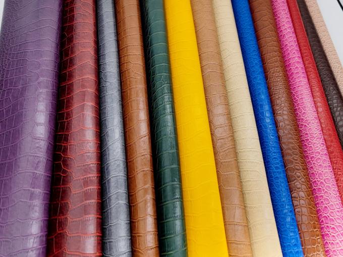 পিভিসি কুমির শস্য কৃত্রিম সিনথেটিক চামড়ার ওয়ালেট বক্স জুতা নোটবুক নকল চামড়ার কাপড় 4