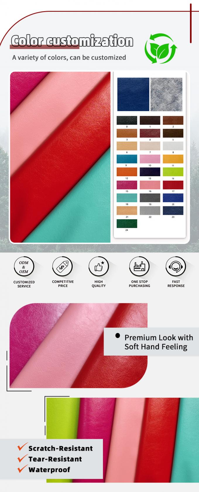 PVC R64 শস্য সিন্থেটিক চামড়ার ওয়ালেট কেস জুতা নোটবুক চামড়ার কাপড় 4