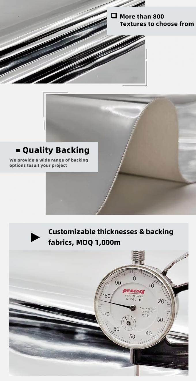 উচ্চ মানের সিন্থেটিক নকল জুতা হ্যান্ডব্যাগ নোটবুক চামড়া পিউ রেইনবো হলোগ্রাফিক ধাতব রঙিন আয়না চামড়া কাপড় 5