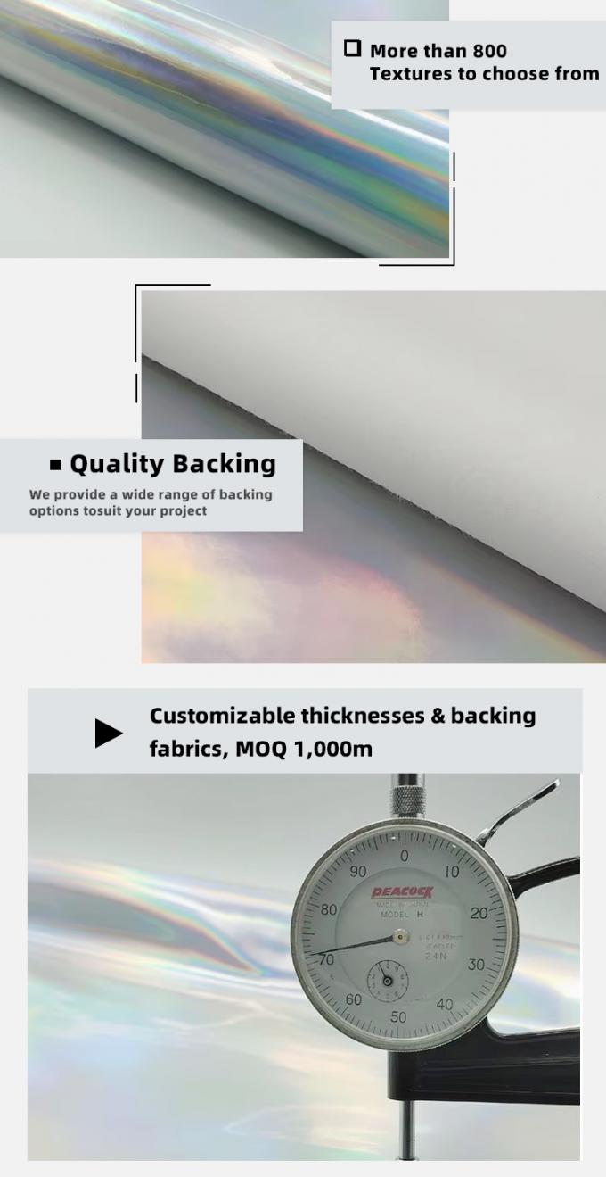 রেনবো পিইউ হলোগ্রাফিক লেজার ফিল্ম মিরর লেদার সিনথেটিক আর্টিফিসিয়াল ফক্স লেদার জুতা ভ্যানিটি কেস হ্যান্ডব্যাগ চামড়ার কাপড় 5