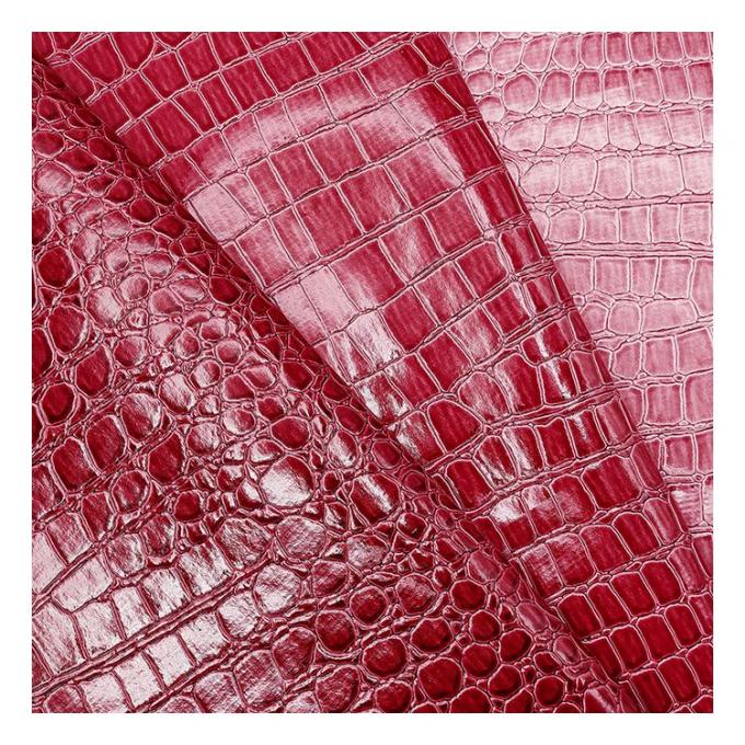 উচ্চ চকচকে পাথর প্যাটার্ন পিভিসি সিনথেটিক চামড়া পশু প্যাটার্ন জুতা ব্যাগ এবং ব্যাগ নকল চামড়ার কাপড় 14