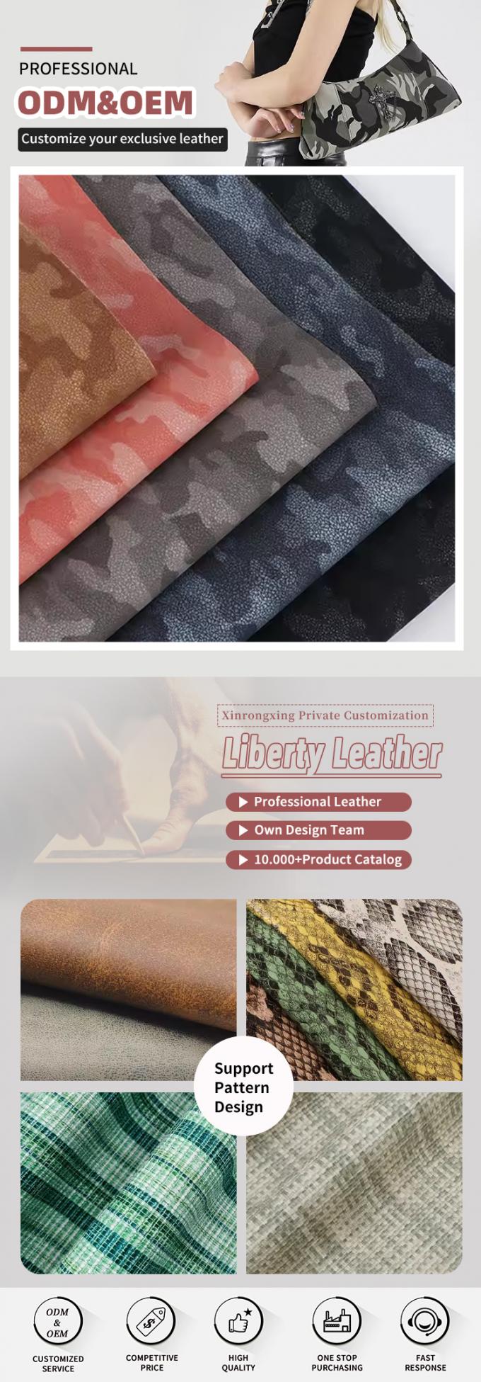 পিইউ ফ্রিজড ভেড়ার চামড়া নুবক গ্রিন ক্যামফ্লেজ সিন্থেটিক চামড়া ব্যাগ জুতা মানিব্যাগ সজ্জিত নোটবুক কেস ফ্যাক্স চামড়া ফ্যাব্রিক 4