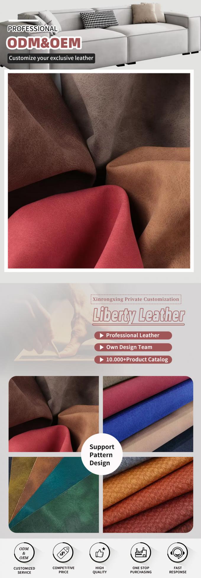 ব্যাগ জুতা ওয়ালেট সাজসজ্জা নোটবুক কেস-এর জন্য PU ফ্রস্টেড ইয়াংবাক নুবাক গ্রেইন সিন্থেটিক চামড়া, নকল চামড়ার কাপড় 4