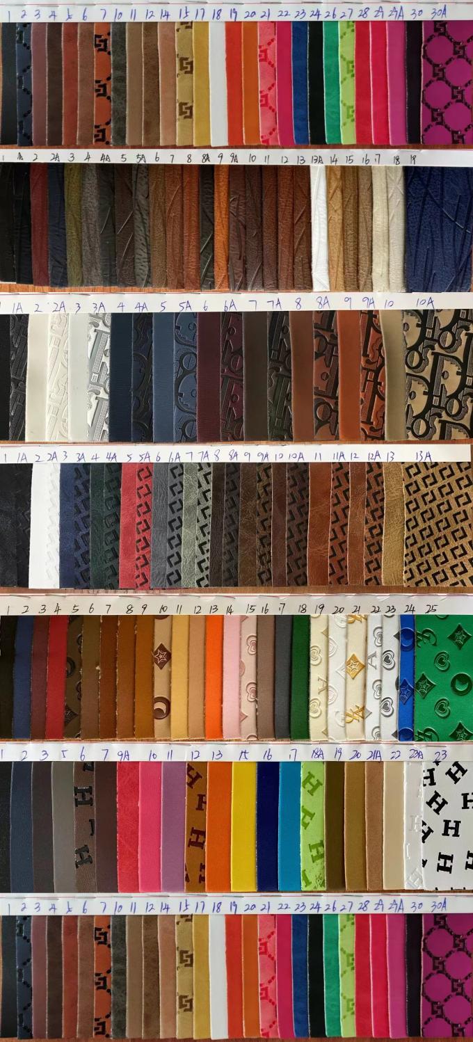 জুতার ব্যাগ টেবিল ম্যাটের জন্য কাস্টমাইজ করুন PU ভিনাইল ফ্যাশন কালার পরিবর্তন এমবসড সিনথেটিক চামড়া, নকল চামড়ার কাপড় 19