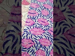 প্রিন্ট গোলাপী ভ্যালেন্টাইন্স ডে প্রেমের চুম্বন গ্রেটেল পিইউ চামড়া অনুকরণ কটন বেসমেট নীচের কাপড়